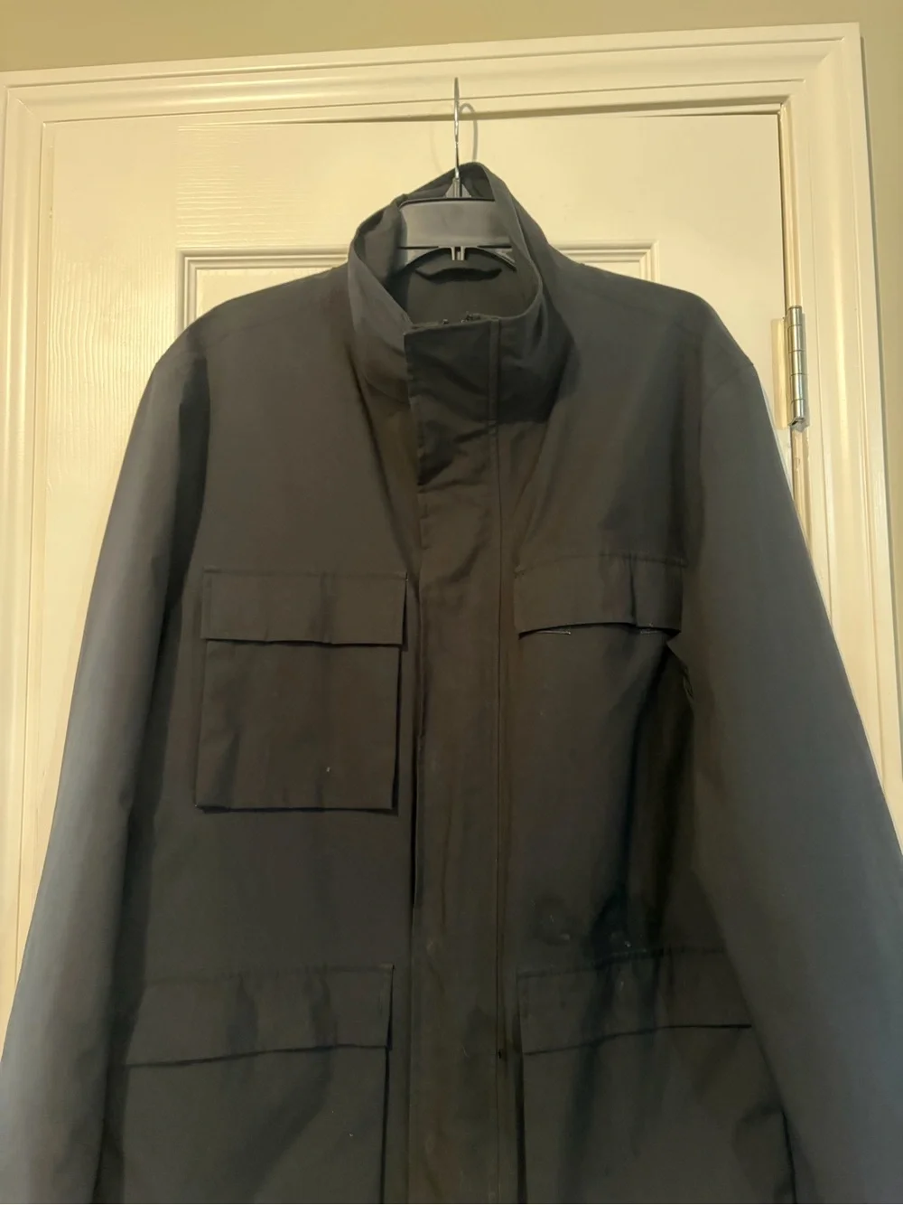Banana Republic GoreTex Utility Field Jacket Men Black Full Zip Waterproof L - Picture 2 of 10